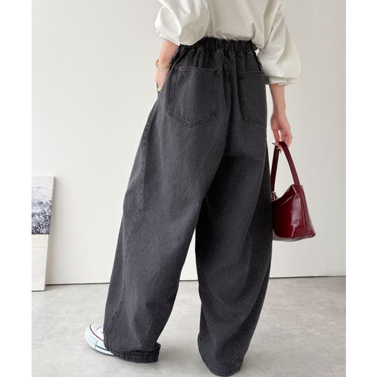 《JaVaジャバコラボ》365日、着回し無限！ウエストドロスト付きコクーンデニム… | Classical Elf  | 詳細画像11 