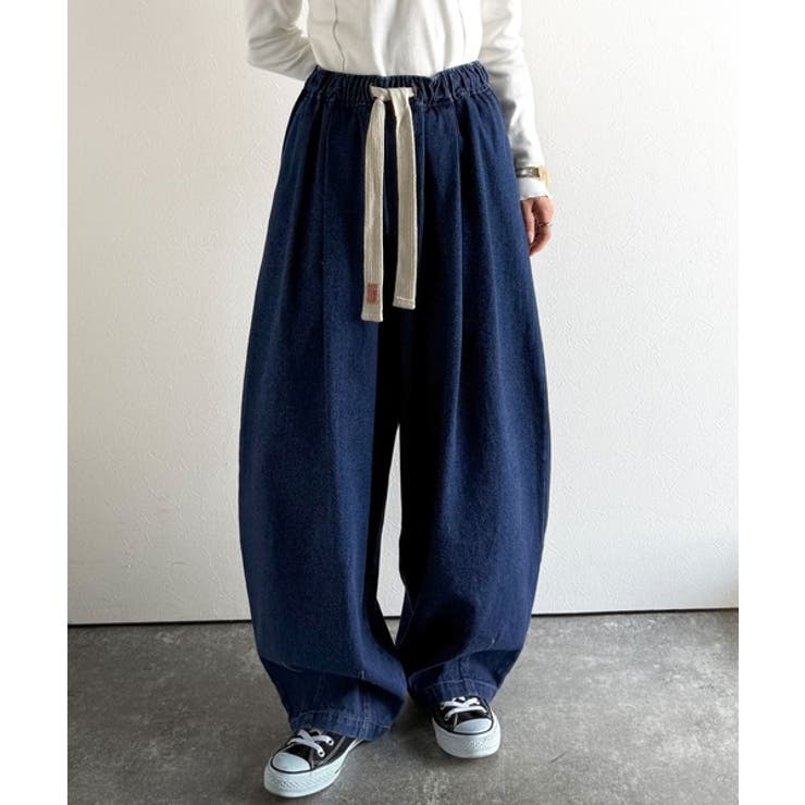 《JaVaジャバコラボ》365日、着回し無限！ウエストドロスト付きコクーンデニム… | Classical Elf  | 詳細画像12 