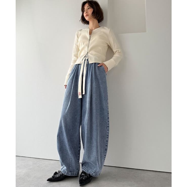 《JaVaジャバコラボ》365日、着回し無限！ウエストドロスト付きコクーンデニム… | Classical Elf  | 詳細画像23 