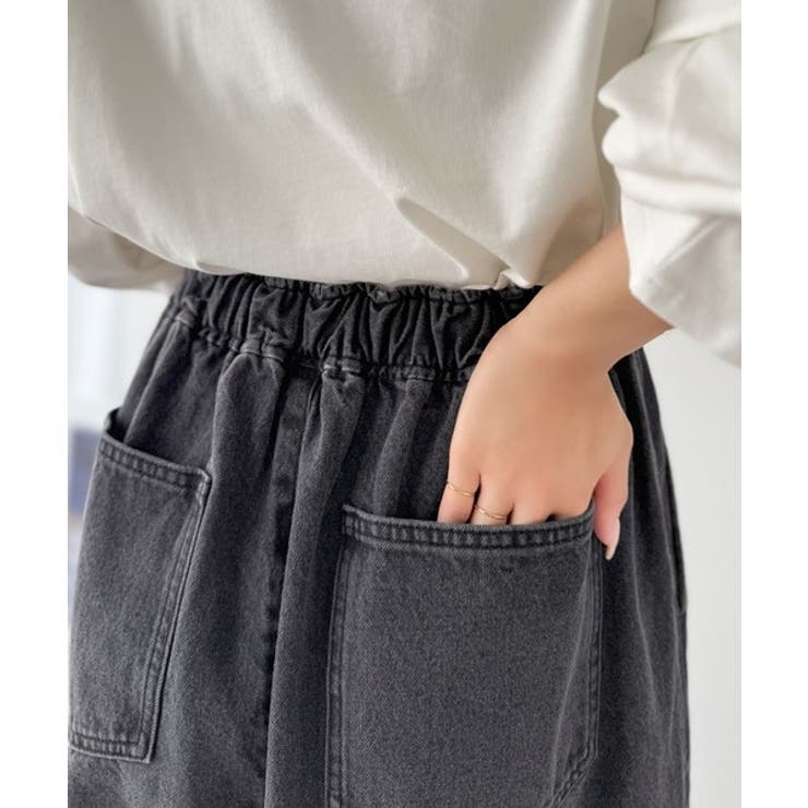 《JaVaジャバコラボ》365日、着回し無限！ウエストドロスト付きコクーンデニム… | Classical Elf  | 詳細画像26 