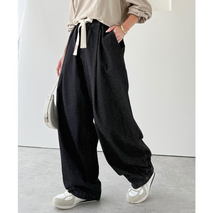 《JaVaジャバコラボ》365日、着回し無限！ウエストドロスト付きコクーンデニム… | Classical Elf  | 詳細画像2 