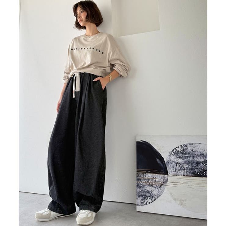 《JaVaジャバコラボ》365日、着回し無限！ウエストドロスト付きコクーンデニム… | Classical Elf  | 詳細画像5 