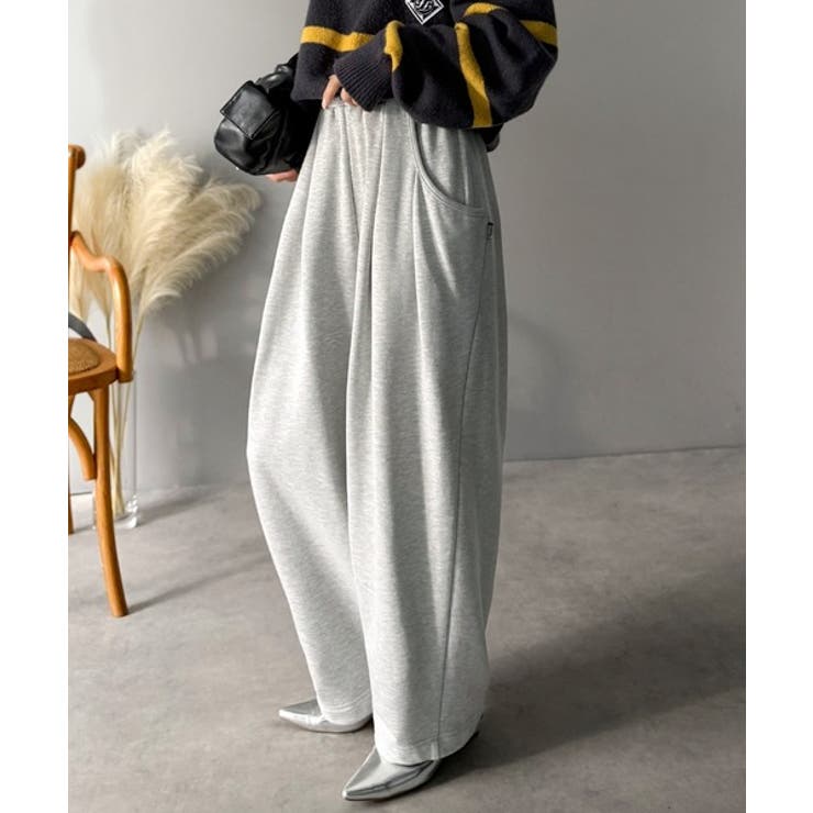 杢グレー | ゆるいだけじゃ、つまらない。裏毛変形かぶせポケットイージーパンツ | Classical Elf