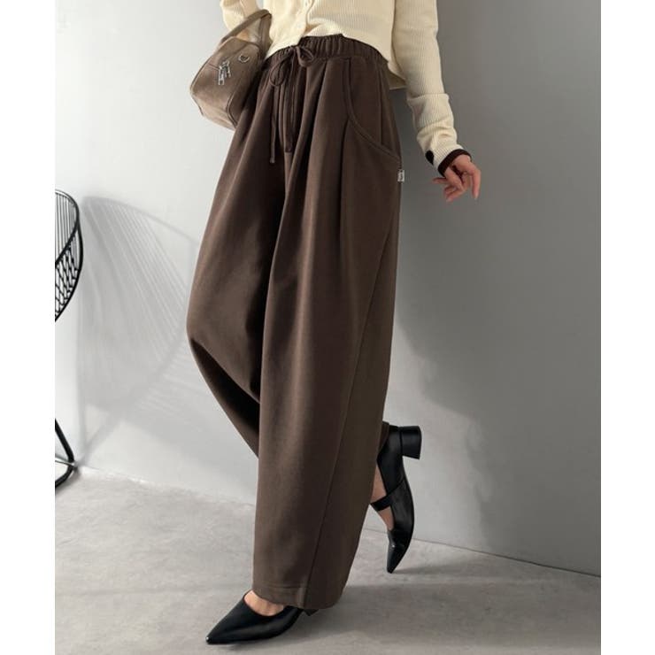 ブラウン | ゆるいだけじゃ、つまらない。裏毛変形かぶせポケットイージーパンツ | Classical Elf