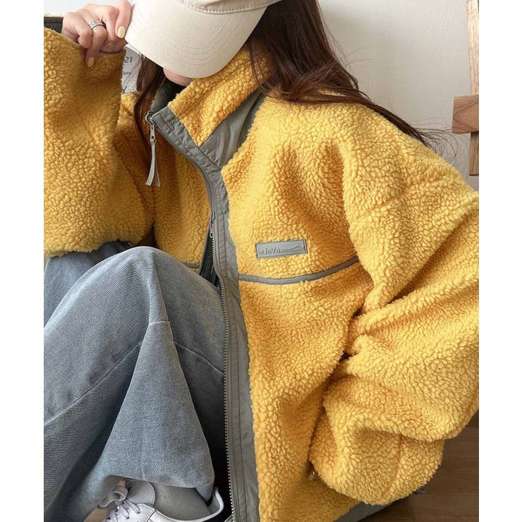 グレー×イエロー | 《JaVaジャバコラボ》1枚で2倍かわいい。気分に合わせて着こなす。ほっこり暖か… | Classical Elf 