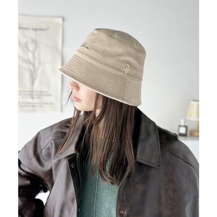 1点投入でこなれ見え。スタッズロゴ コーデュロイバケットハット | Classical Elf  | 詳細画像2 