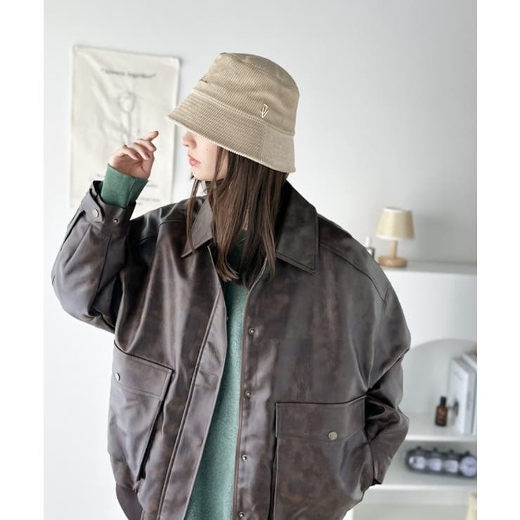 1点投入でこなれ見え。スタッズロゴ コーデュロイバケットハット | Classical Elf  | 詳細画像4 