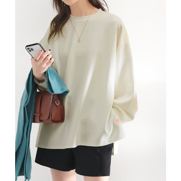 艶めく大人のスウェット。ダンボールニットサイドスリットプルオーバー | Classical Elf  | 詳細画像4 