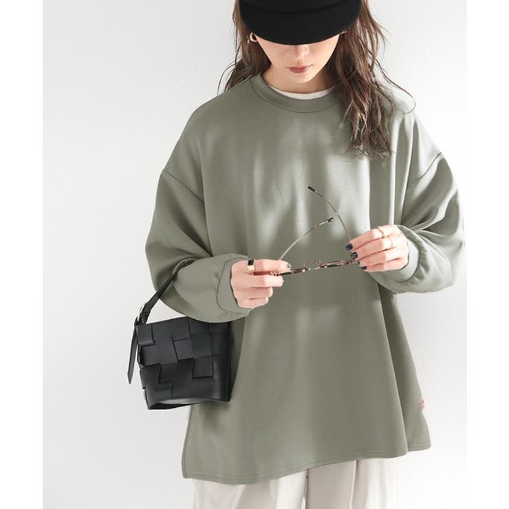 艶めく大人のスウェット。ダンボールニットサイドスリットプルオーバー | Classical Elf  | 詳細画像9 