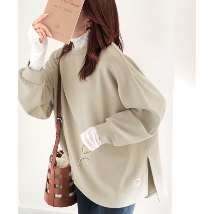 艶めく大人のスウェット。ダンボールニットサイドスリットプルオーバー | Classical Elf  | 詳細画像11 