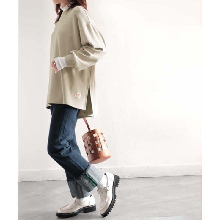 艶めく大人のスウェット。ダンボールニットサイドスリットプルオーバー | Classical Elf  | 詳細画像12 