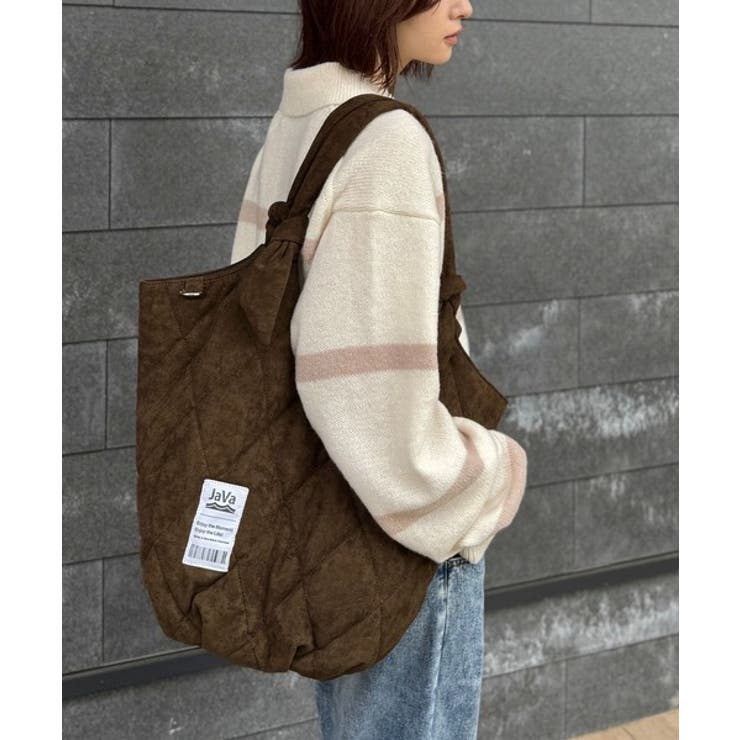 大容量！ふわもち素材♪スウェードライクキルティングトートバッグ | Classical Elf  | 詳細画像9 