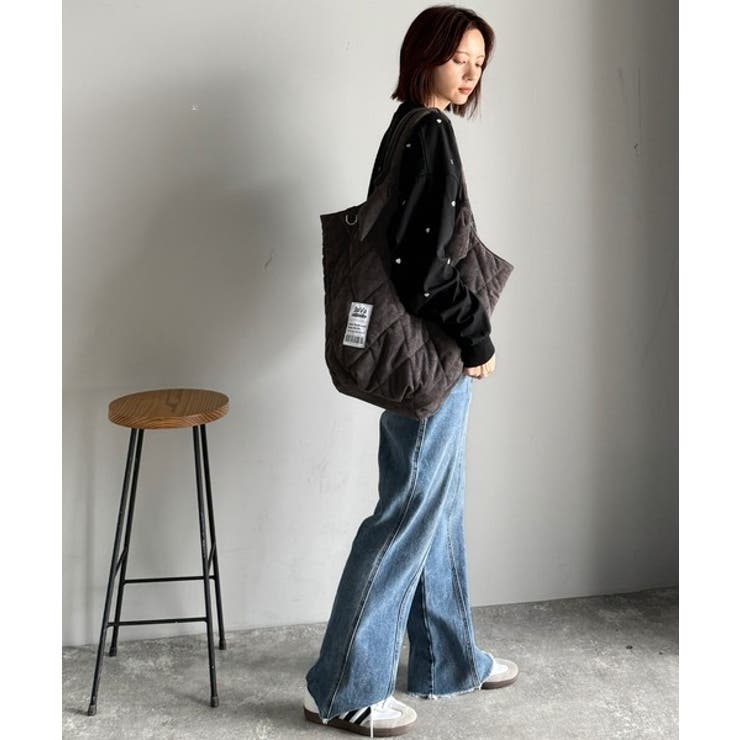 大容量！ふわもち素材♪スウェードライクキルティングトートバッグ | Classical Elf  | 詳細画像3 