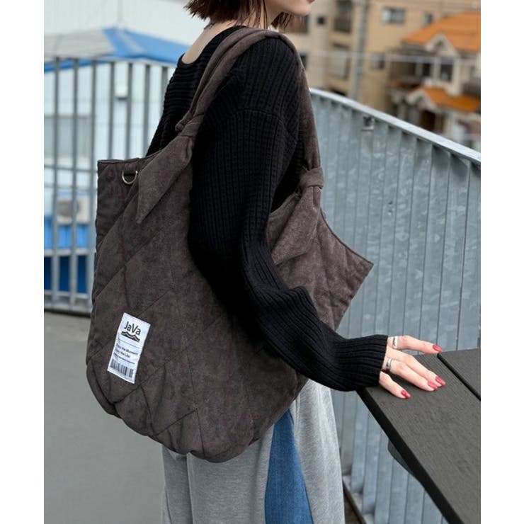 大容量！ふわもち素材♪スウェードライクキルティングトートバッグ | Classical Elf  | 詳細画像4 