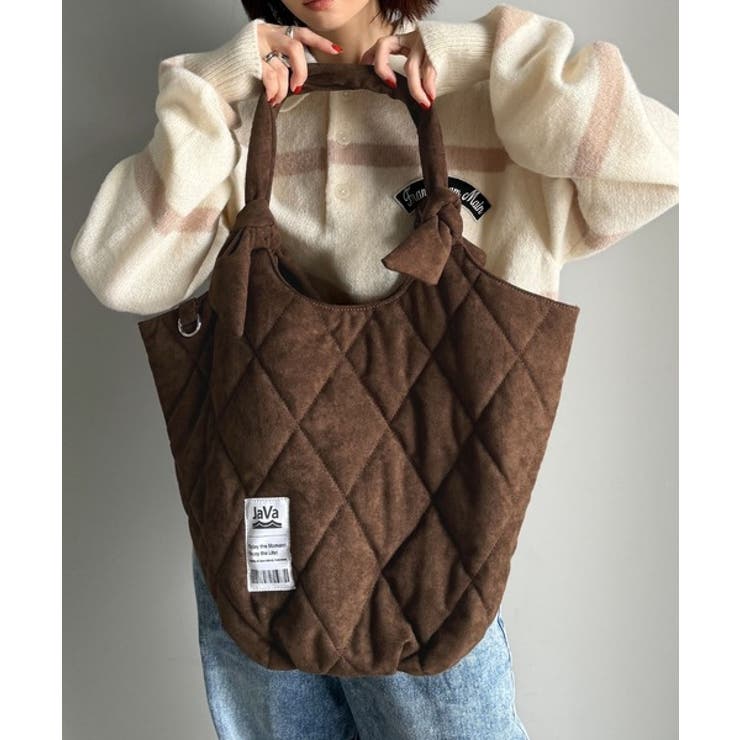 大容量！ふわもち素材♪スウェードライクキルティングトートバッグ | Classical Elf  | 詳細画像5 