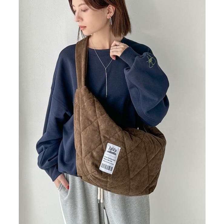 暖かみのある生地が魅力。スウェードライクキルティングビッグラウンドショルダーバッ… | Classical Elf  | 詳細画像9 