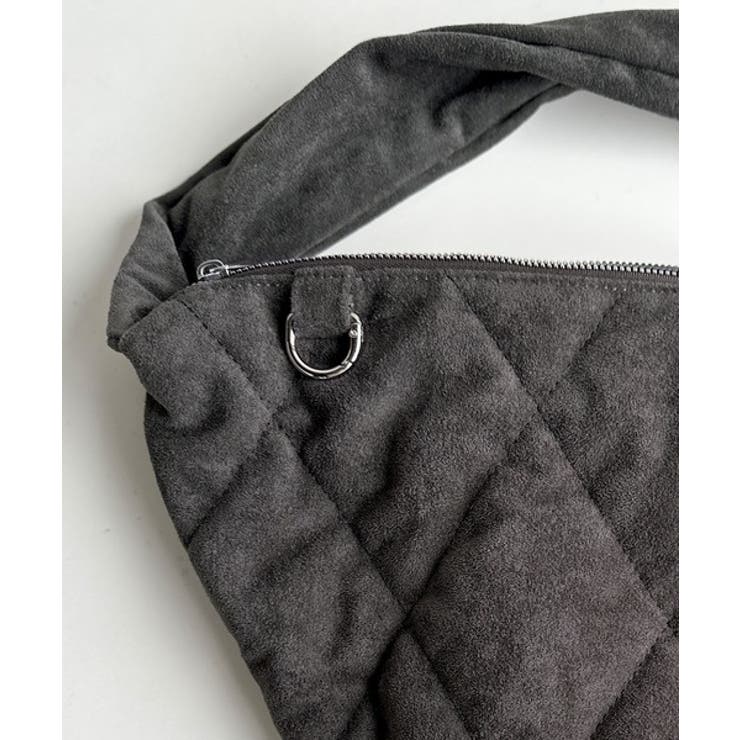 暖かみのある生地が魅力。スウェードライクキルティングビッグラウンドショルダーバッ… | Classical Elf  | 詳細画像10 