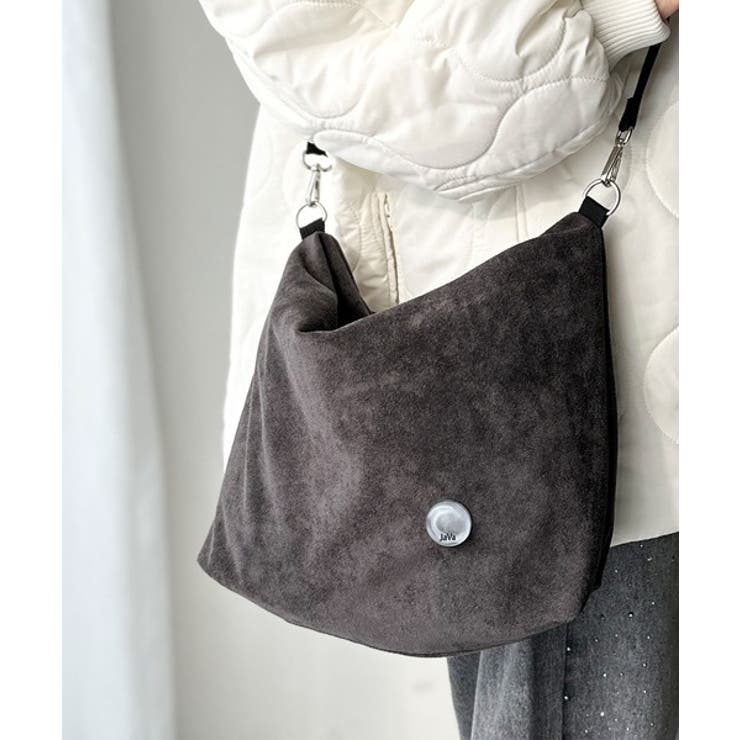 オリジナルロゴ入りクリアボタンがきらりと映える♪スウェードライク2wayショルダ… | Classical Elf  | 詳細画像1