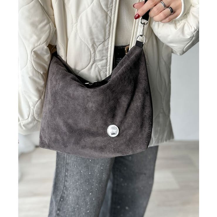 オリジナルロゴ入りクリアボタンがきらりと映える♪スウェードライク2wayショルダ… | Classical Elf  | 詳細画像4