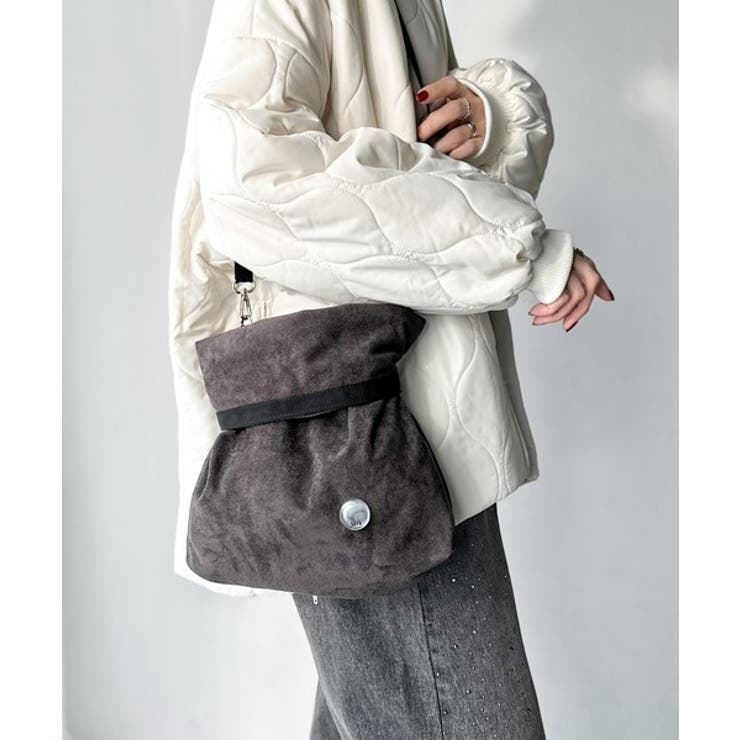 オリジナルロゴ入りクリアボタンがきらりと映える♪スウェードライク2wayショルダ… | Classical Elf  | 詳細画像6