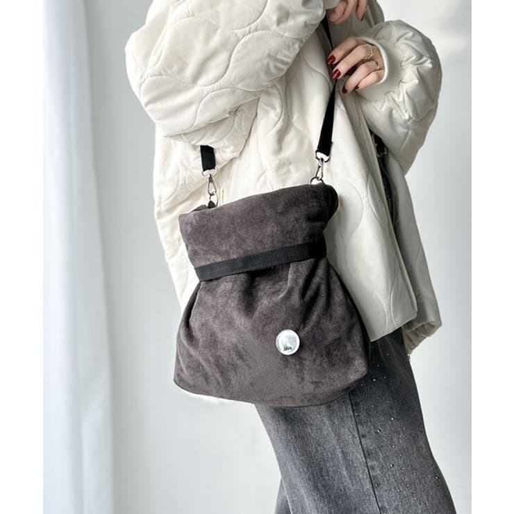 オリジナルロゴ入りクリアボタンがきらりと映える♪スウェードライク2wayショルダ… | Classical Elf  | 詳細画像7