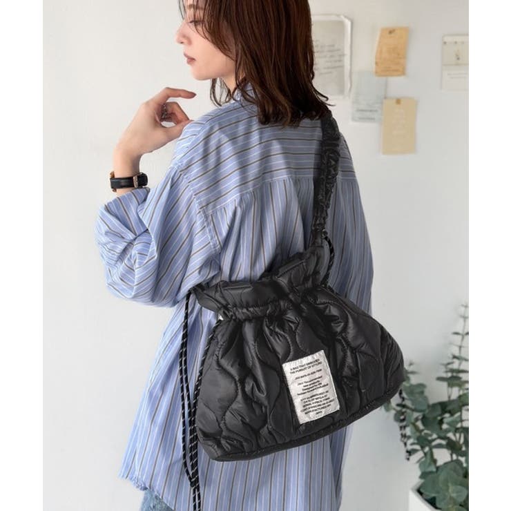 ブラック | 2wayシルエットでシーンを選ばず活躍♪キルティングパフィドロストバッグ | Classical Elf 