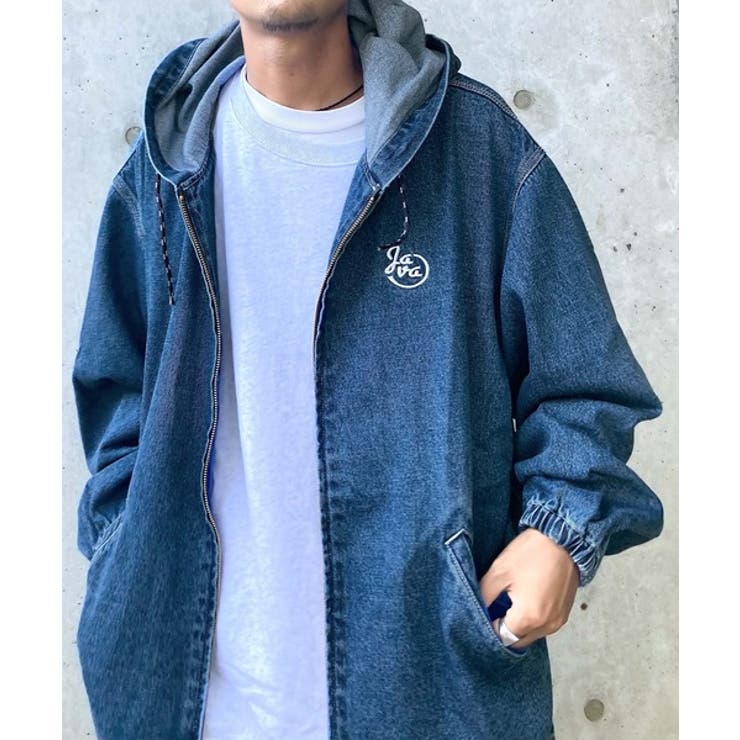 【激レア】stussy デニムパーカー ハーフジップ denim hoodie