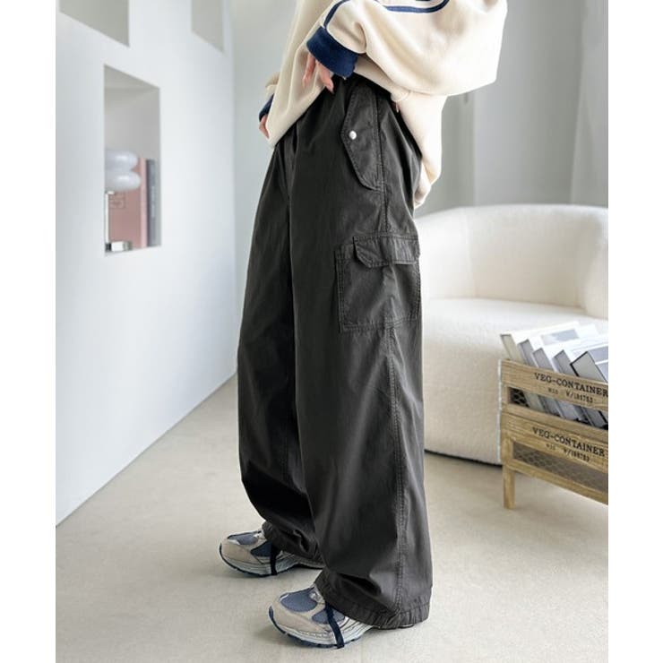ヴィンテージ感がクール ミリタリーピグメントカーゴパンツ[品番