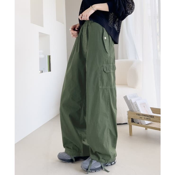 ヴィンテージ感がクール ミリタリーピグメントカーゴパンツ[品番