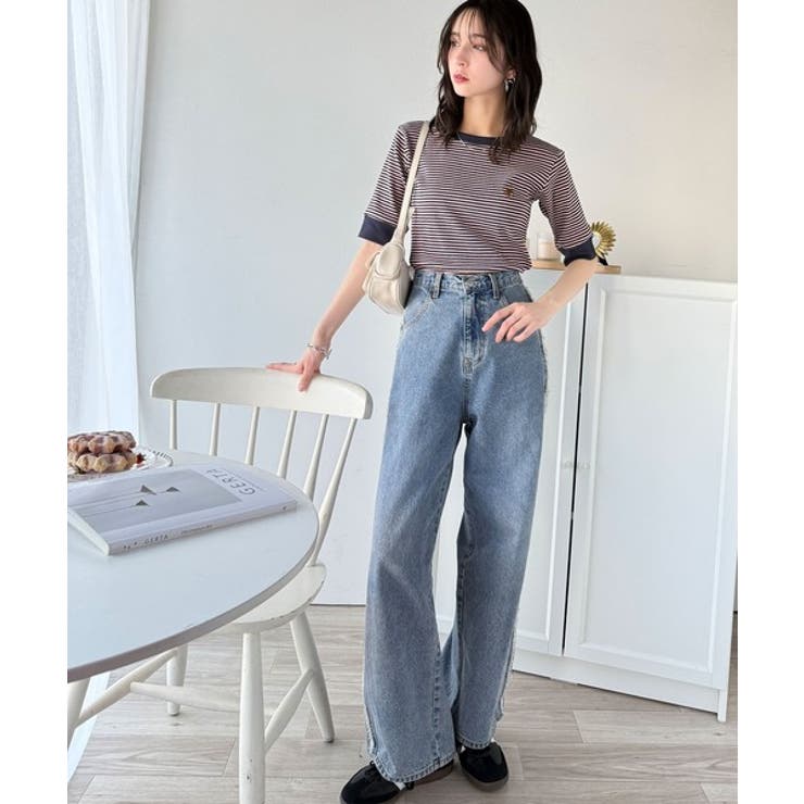 一味違う、配色×フリンジデザイン。サイドフリンジワイドデニム | Classical Elf  | 詳細画像32 