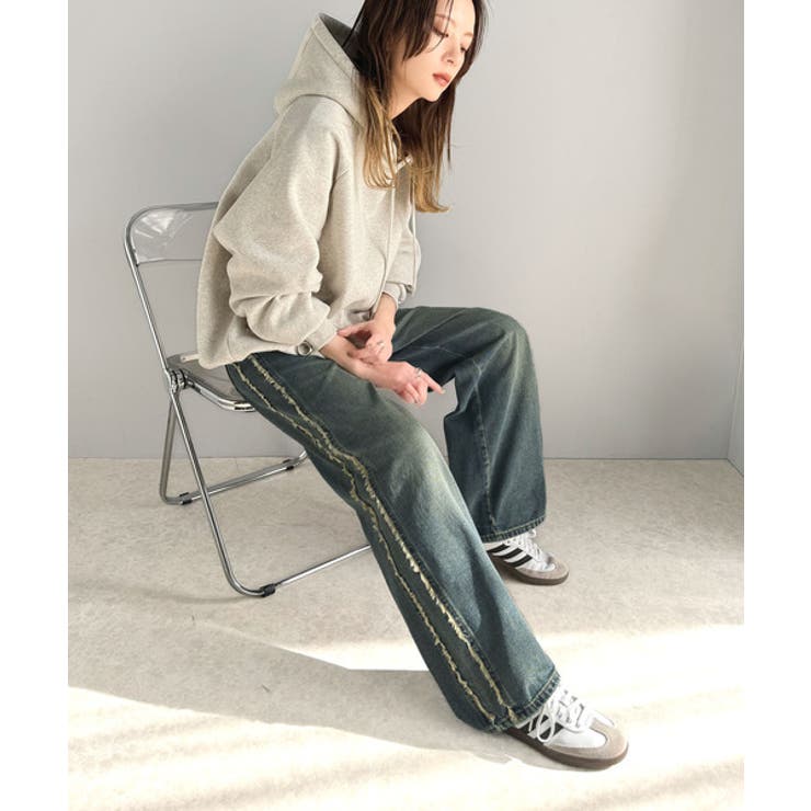 一味違う、配色×フリンジデザイン。サイドフリンジワイドデニム | Classical Elf  | 詳細画像51 