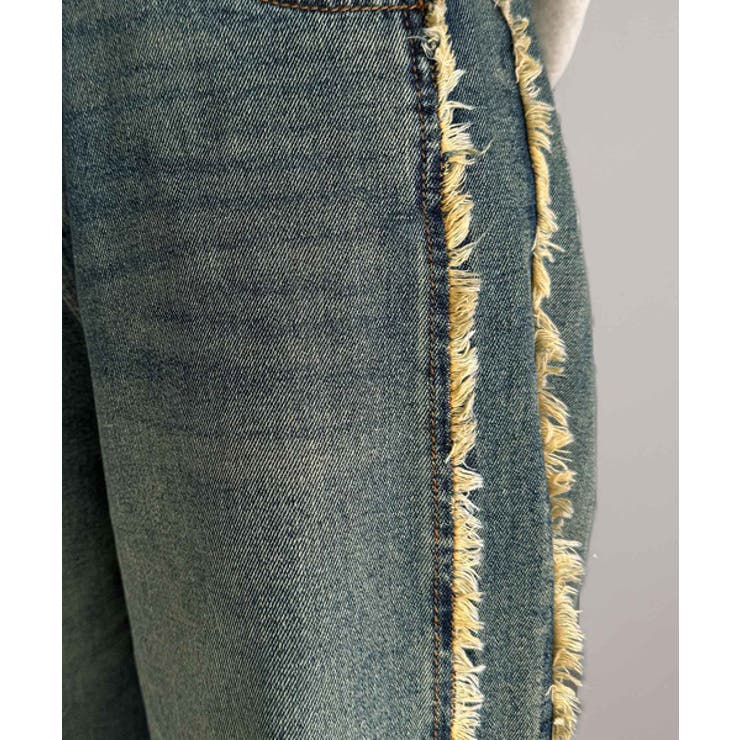 一味違う、配色×フリンジデザイン。サイドフリンジワイドデニム | Classical Elf  | 詳細画像56 