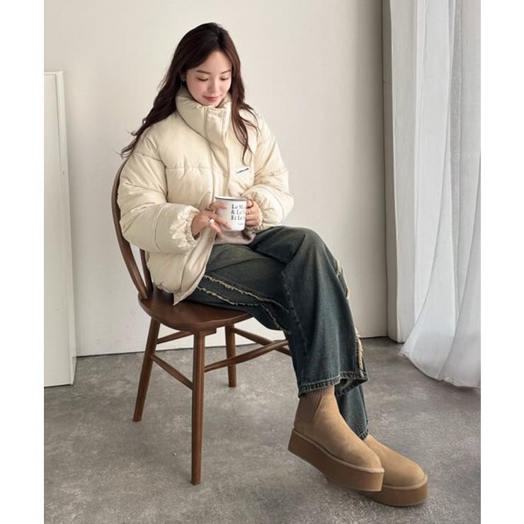 お値下げ依頼❣️新品タグ付き‼️ブリーフィング 中綿ジャケット&スカート☆ ファーダウンジャケット | レディースギャルファッション通販