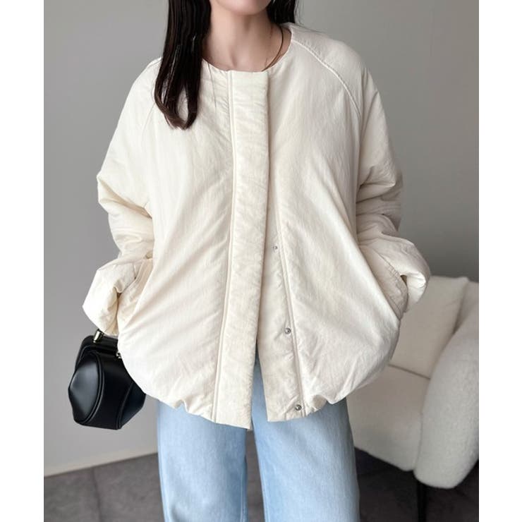 衿2WAYで旬映え。衿取り外し可能エッグライン中綿ブルゾン | Classical Elf  | 詳細画像6 