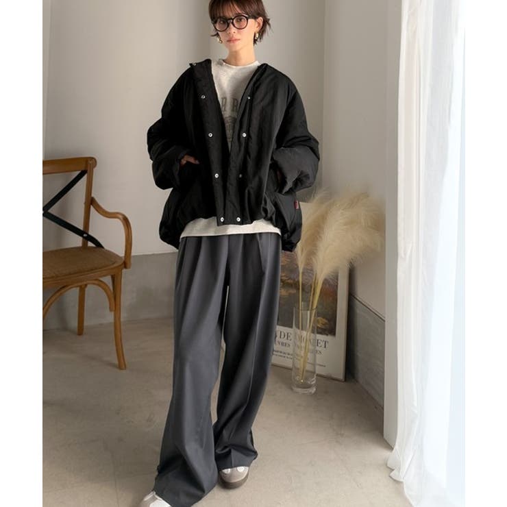 衿2WAYで旬映え。衿取り外し可能エッグライン中綿ブルゾン | Classical Elf  | 詳細画像17 