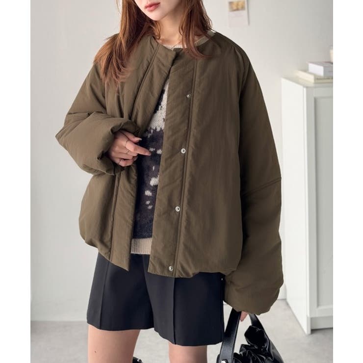 衿2WAYで旬映え。衿取り外し可能エッグライン中綿ブルゾン | Classical Elf  | 詳細画像30 