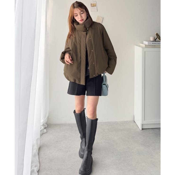 衿2WAYで旬映え。衿取り外し可能エッグライン中綿ブルゾン | Classical Elf  | 詳細画像32 