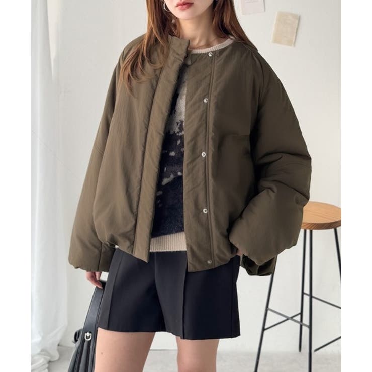 衿2WAYで旬映え。衿取り外し可能エッグライン中綿ブルゾン | Classical Elf  | 詳細画像34 