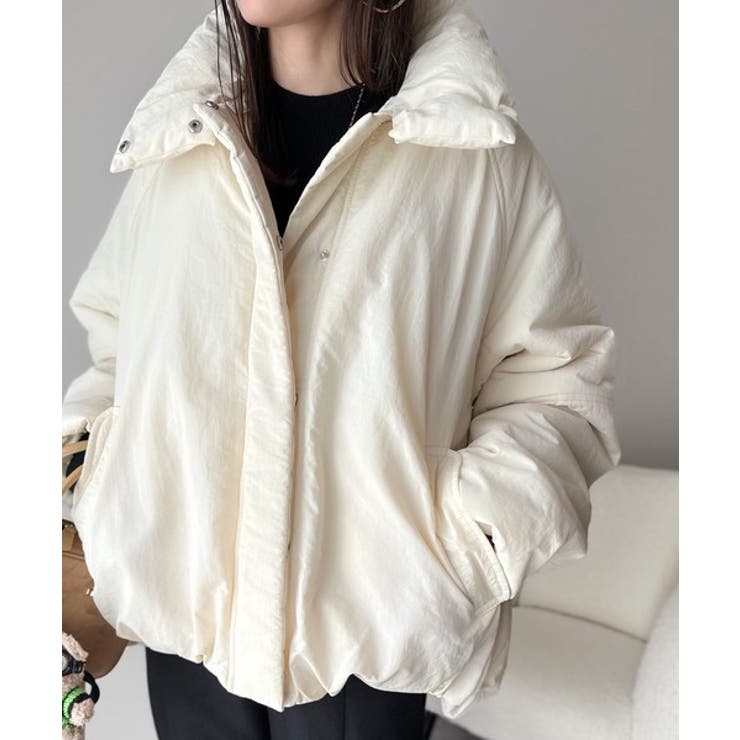 衿2WAYで旬映え。衿取り外し可能エッグライン中綿ブルゾン | Classical Elf  | 詳細画像3 