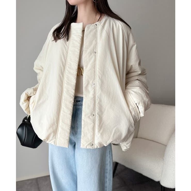 衿2WAYで旬映え。衿取り外し可能エッグライン中綿ブルゾン | Classical Elf  | 詳細画像5 