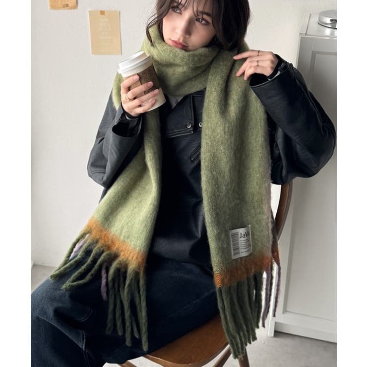 《JaVaジャバコラボ》ふんわりあったか。配色ボリュームマフラー | Classical Elf  | 詳細画像14 