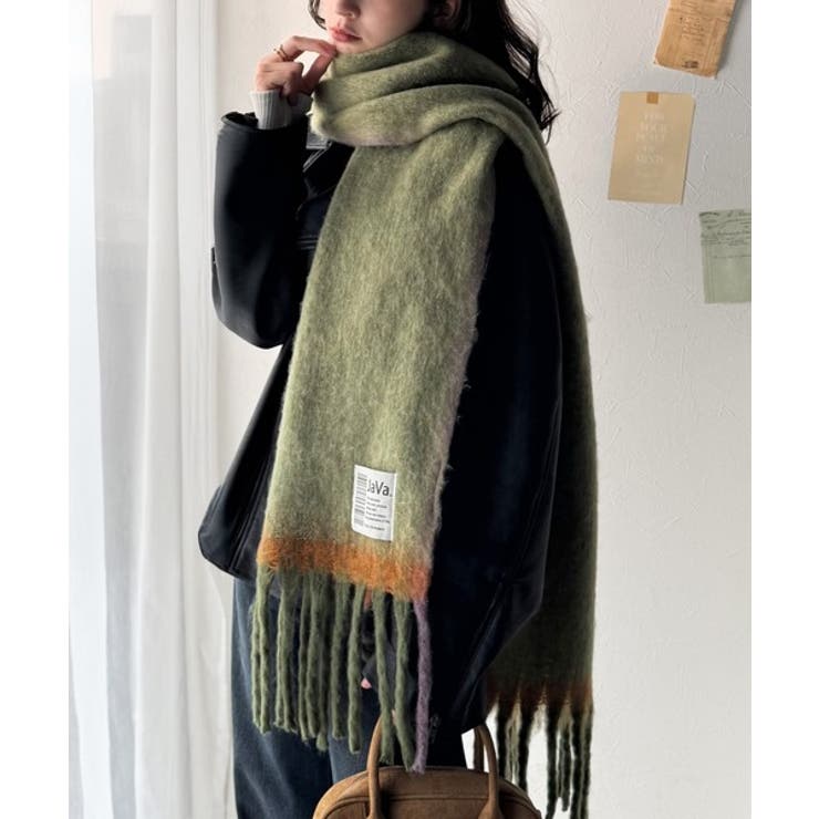 《JaVaジャバコラボ》ふんわりあったか。配色ボリュームマフラー | Classical Elf  | 詳細画像16 