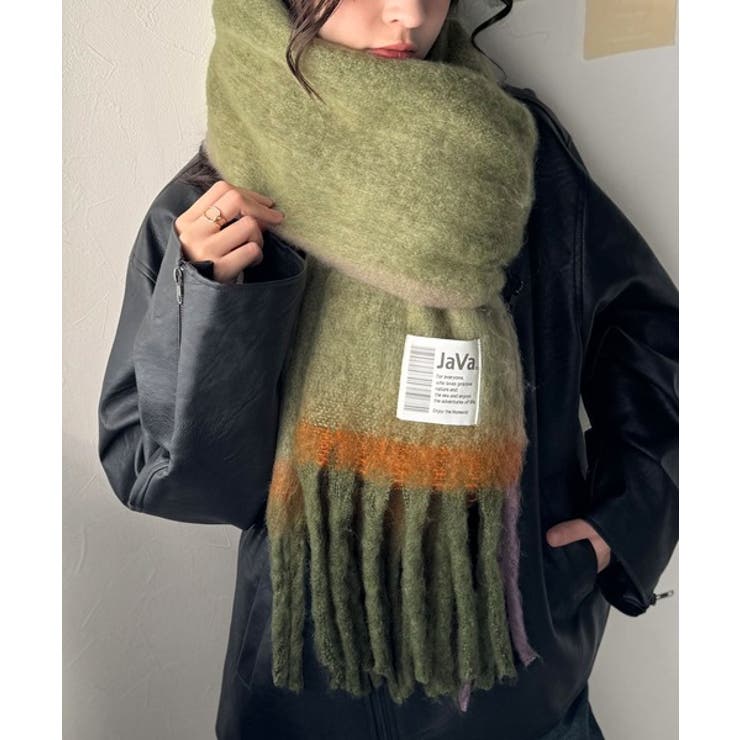 《JaVaジャバコラボ》ふんわりあったか。配色ボリュームマフラー | Classical Elf  | 詳細画像17 