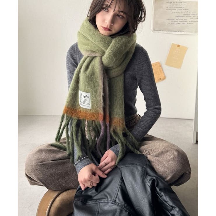 《JaVaジャバコラボ》ふんわりあったか。配色ボリュームマフラー | Classical Elf  | 詳細画像19 
