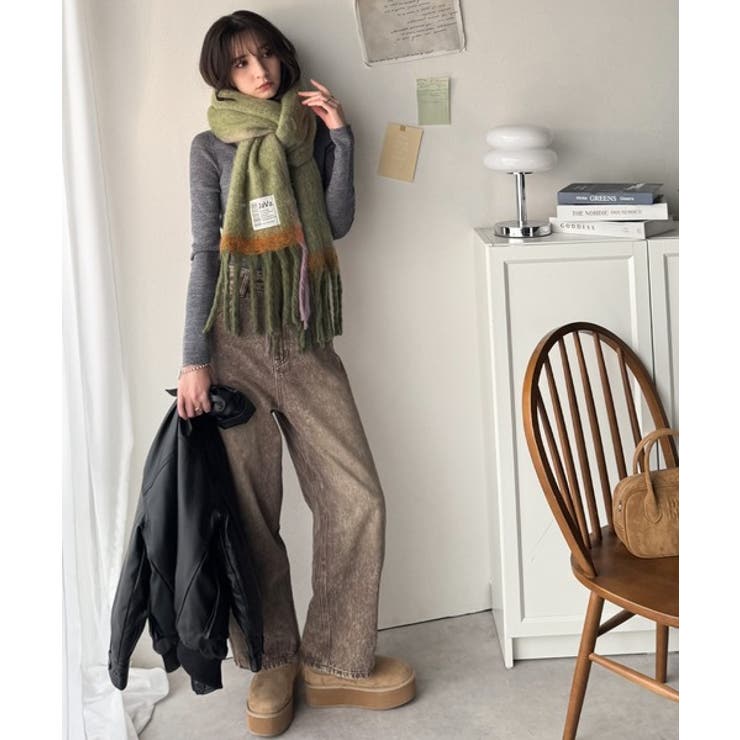 《JaVaジャバコラボ》ふんわりあったか。配色ボリュームマフラー | Classical Elf  | 詳細画像21 