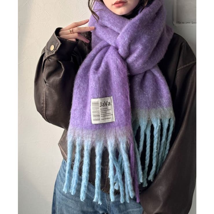 《JaVaジャバコラボ》ふんわりあったか。配色ボリュームマフラー | Classical Elf  | 詳細画像26 