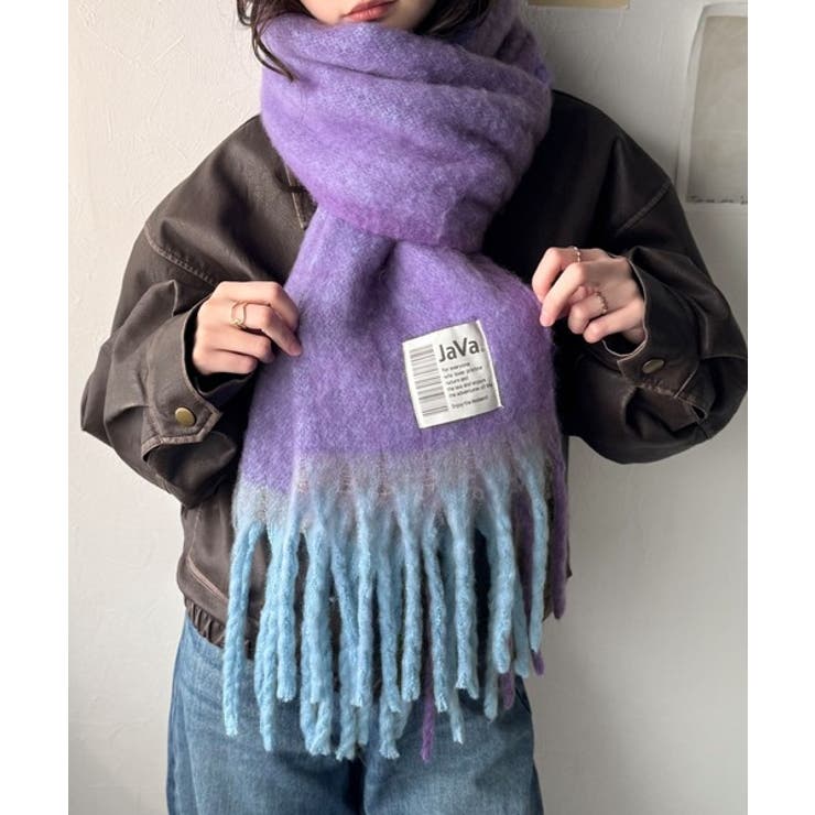 《JaVaジャバコラボ》ふんわりあったか。配色ボリュームマフラー | Classical Elf  | 詳細画像28 