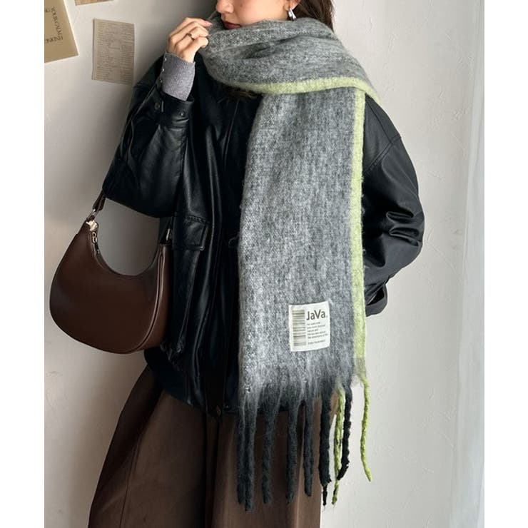 《JaVaジャバコラボ》ふんわりあったか。配色ボリュームマフラー | Classical Elf  | 詳細画像4 