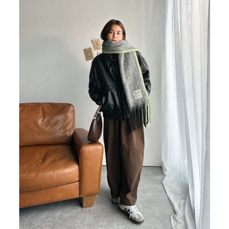 《JaVaジャバコラボ》ふんわりあったか。配色ボリュームマフラー | Classical Elf  | 詳細画像5 