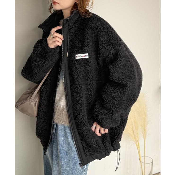 冷え知らず＆洒落見えアウター。あったかボア異素材切り替えブルゾン | Classical Elf  | 詳細画像17 